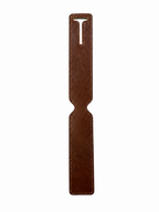 Handmade Brown Leather Luggage Tag - view 2