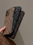 Классический чехол для iPhone Кофейный -QB240402