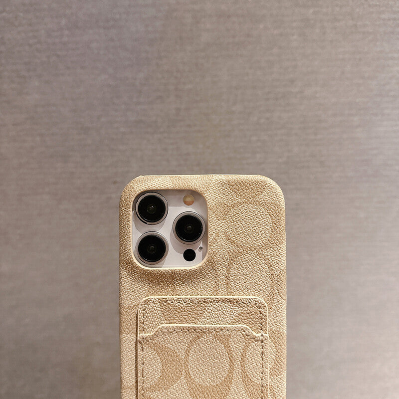 Κλασική κλασική θήκη για iPhone με θήκη για κάρτες Λευκή -JQB240330