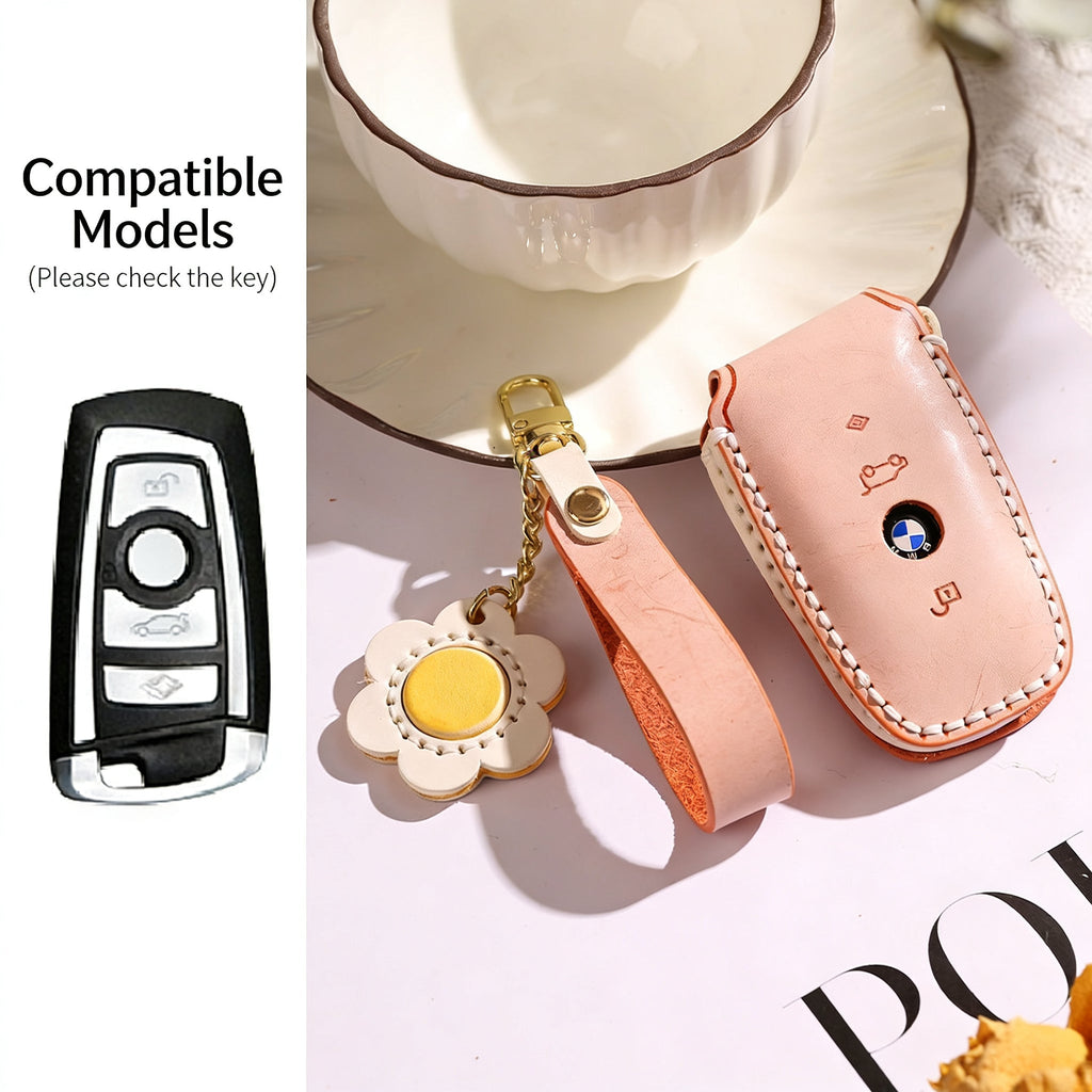 Handmade Genuine Leather Key Case for BMW