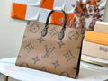 Luxe Monogram Leather Tote Bag