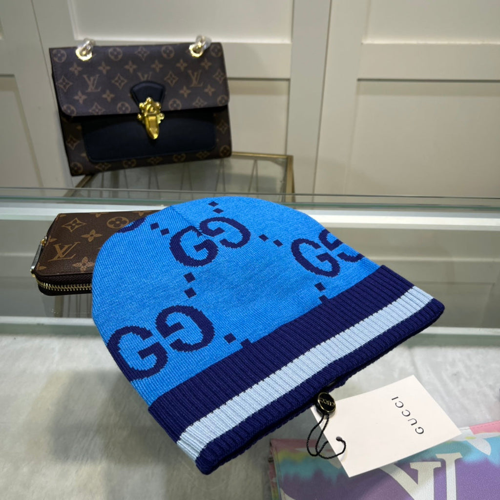 Classic GG Jacquard Wool Knit Beanie | Luxury Designer Winter Hat