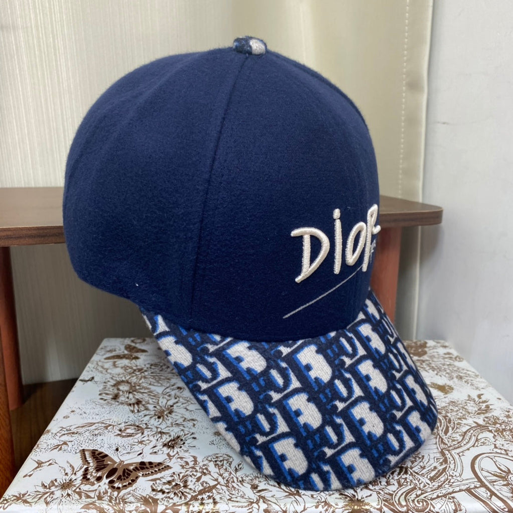 Vintage Oblique Wool Baseball Cap | Luxury Designer Hat
