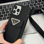 Lyxigt Crossbody-läderfodral för iPhone