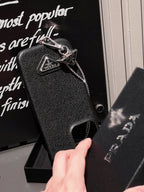 Lyxigt läder Crossbody iPhone-fodral
