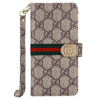 MONOGRAM CANVAS LEREN PORTEFEUILLE SAMSUNG MOBIEL TELEFOONHOESJE