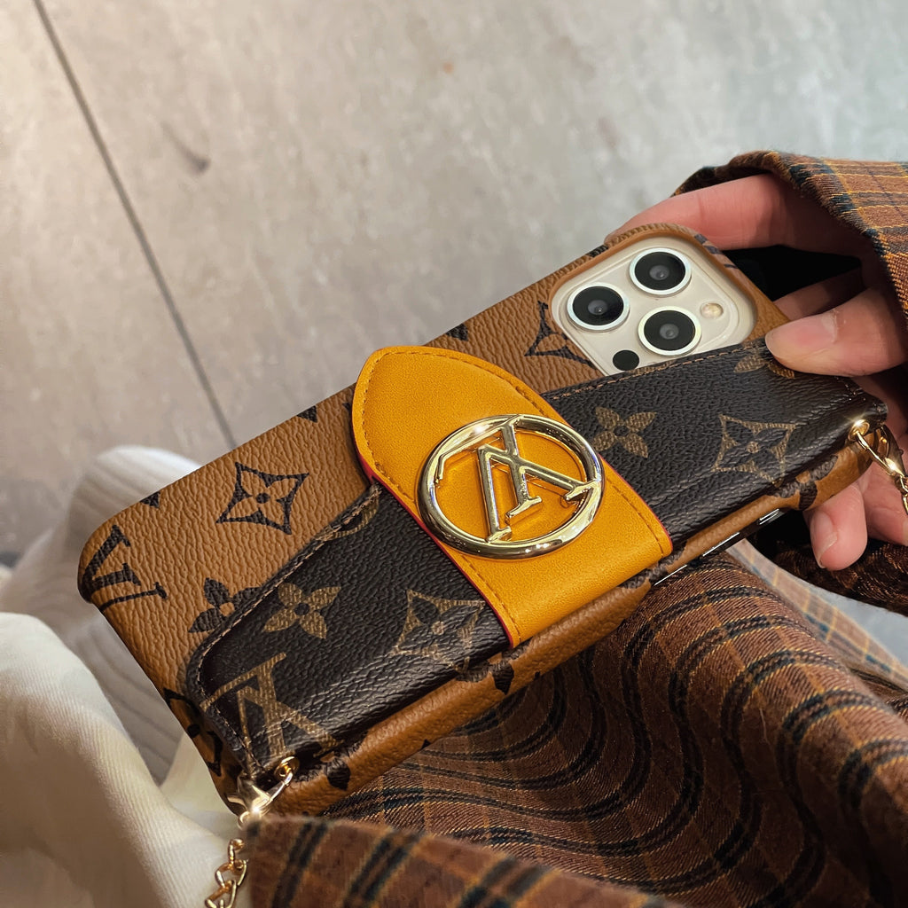 Luksusowe etui na karty CrossBody do iPhone'a