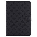 3D dombornyomott vászon monogram tok Apple iPad kihajtható fedél állvány funkcióval