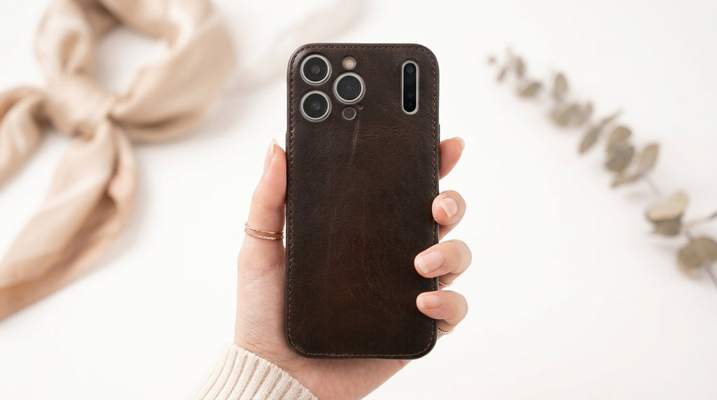 Handcrafted Vegetable-Tanned Leather iPhone Case – Vintage Patina Edition