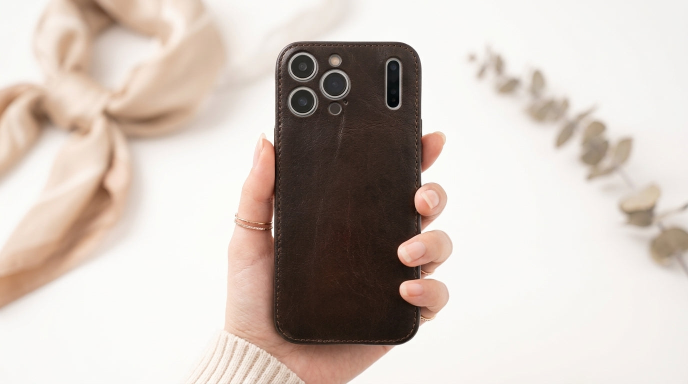 Handcrafted Vegetable-Tanned Leather iPhone Case – Vintage Patina Edition