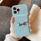 H kártyatartó bőr iPhone tok