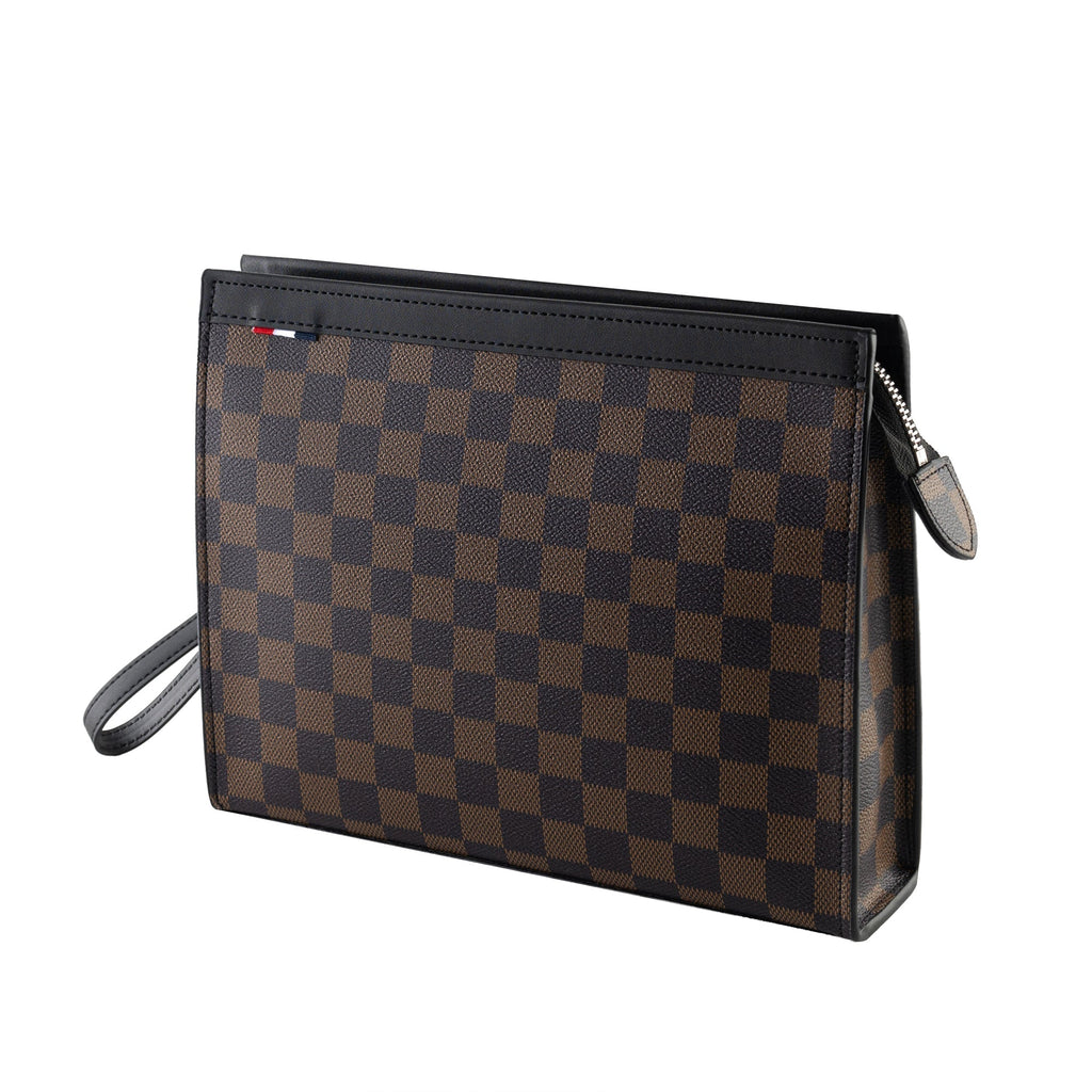 Vintage Check Leather Clutch