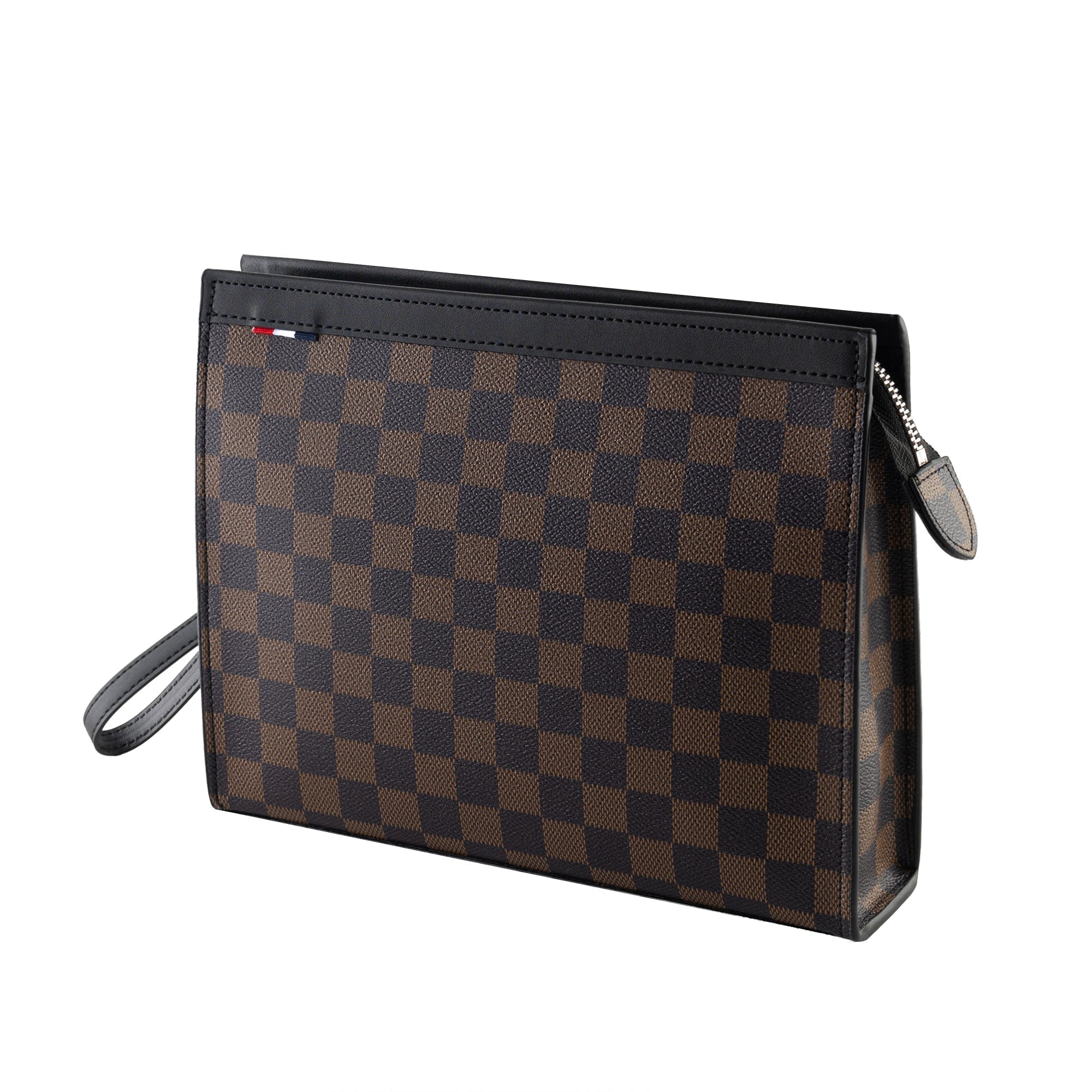 Vintage Check Leather Clutch