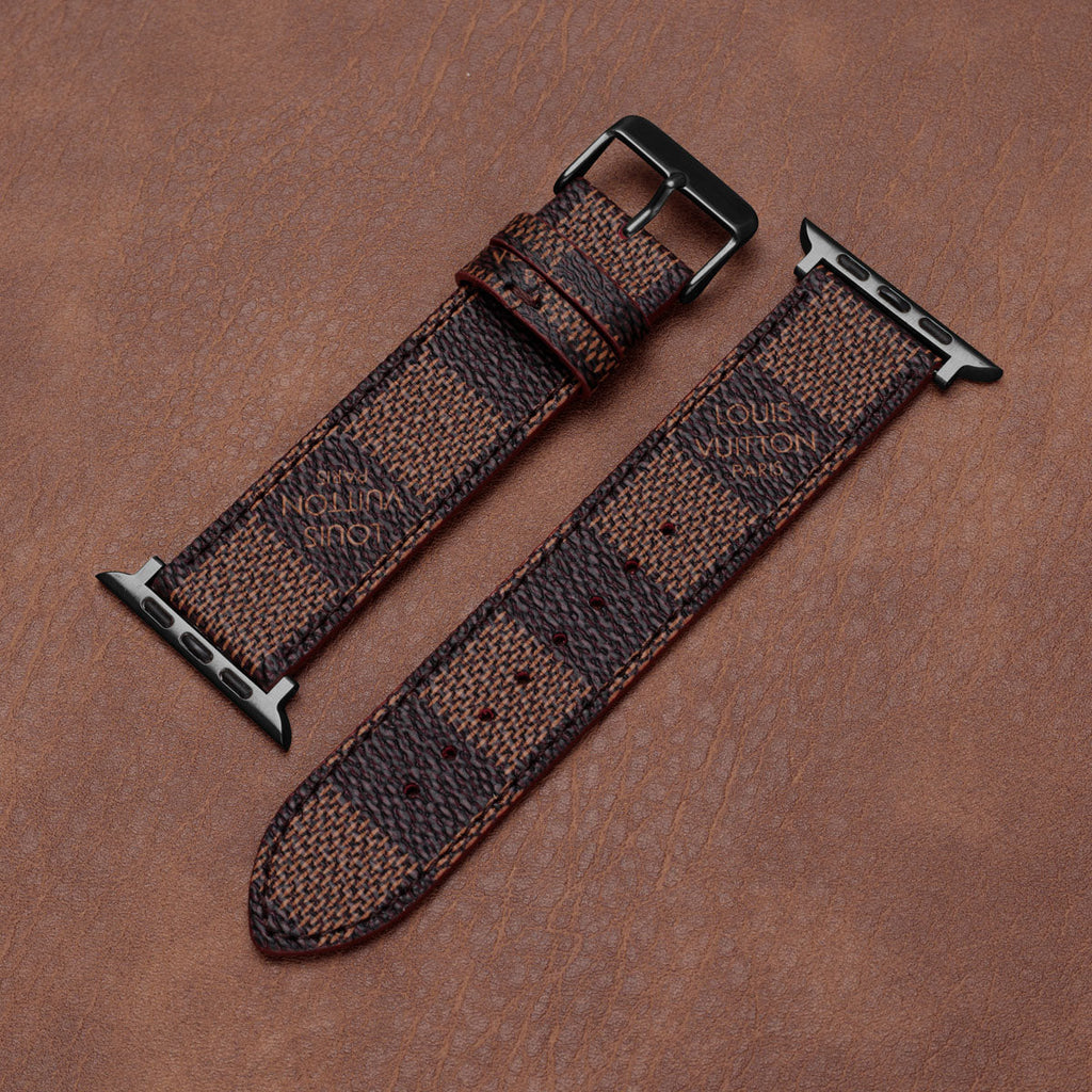 Leather Monogram Apple Watch Bands