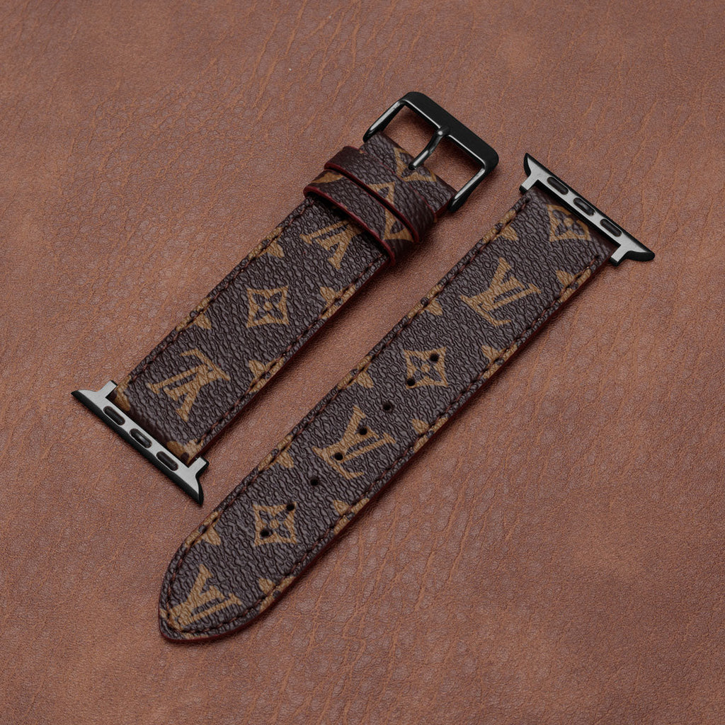 Leather Monogram Apple Watch Bands