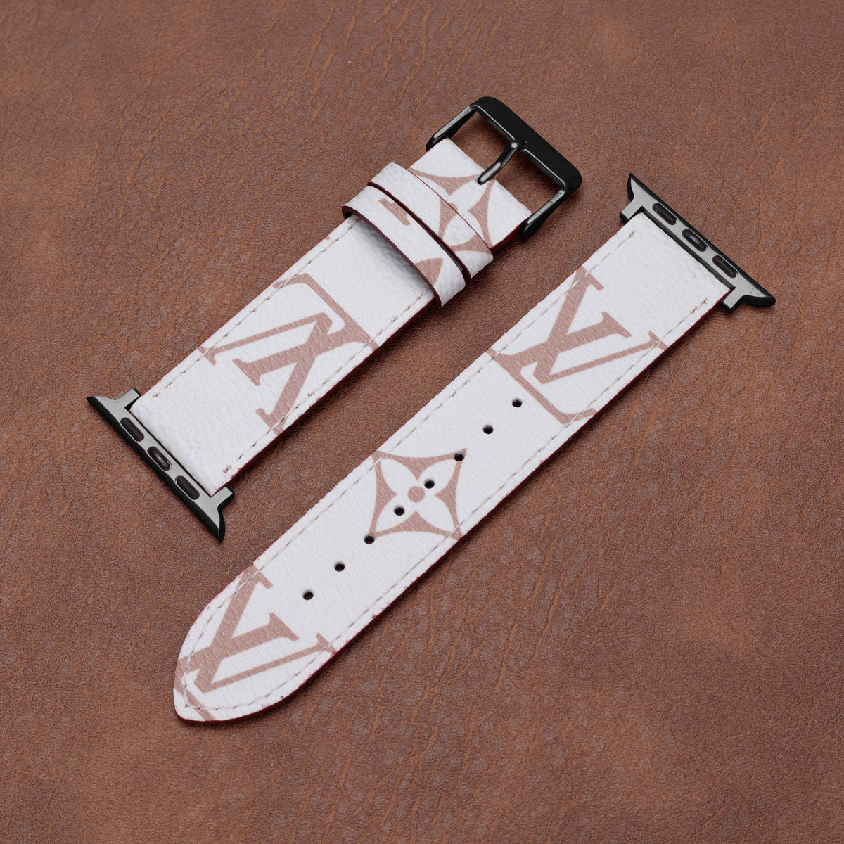 Leather Monogram Apple Watch Bands