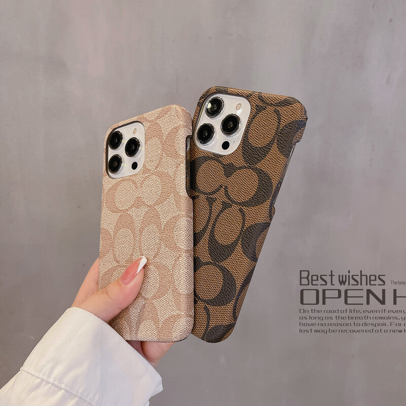 Capa clássica clássica para iPhone marrom -JDK241426
