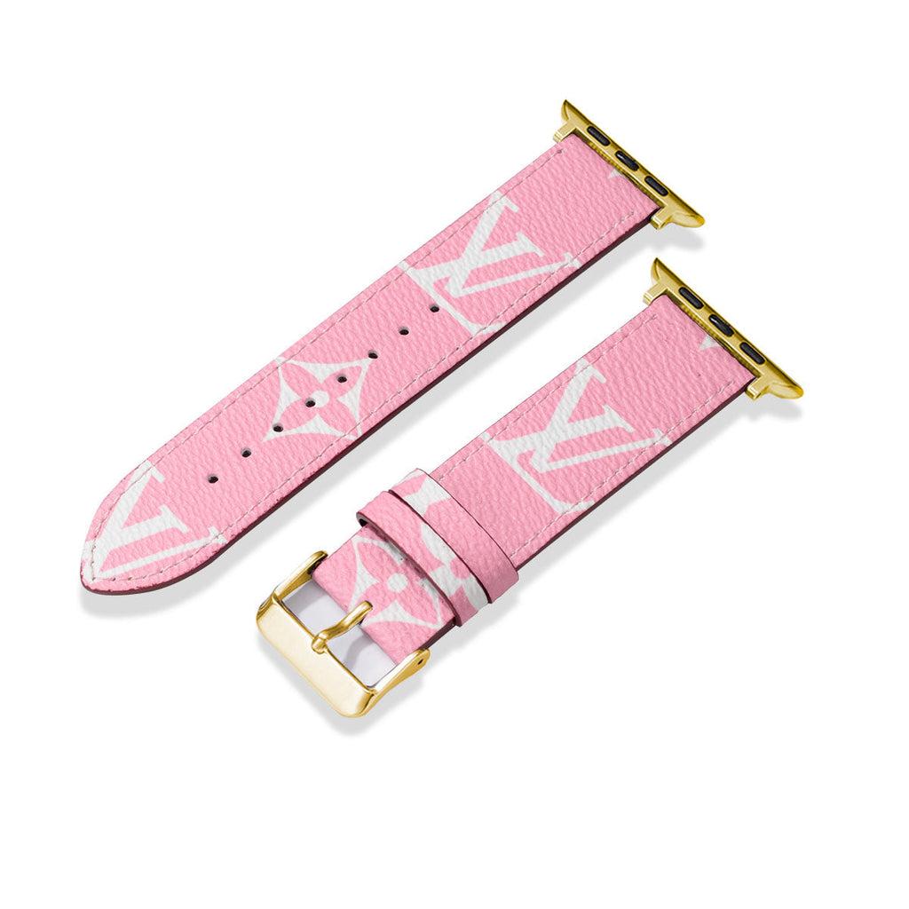 Leather Monogram Apple Watch Bands