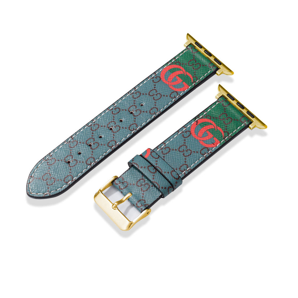 Leather Monogram Apple Watch Bands