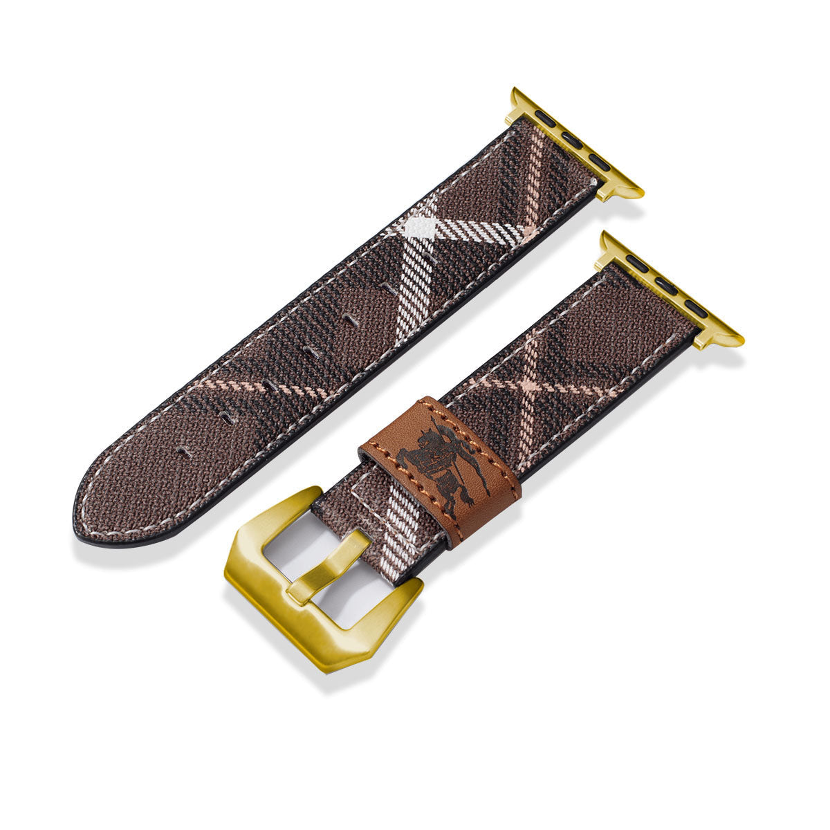 Leather Monogram Apple Watch Bands