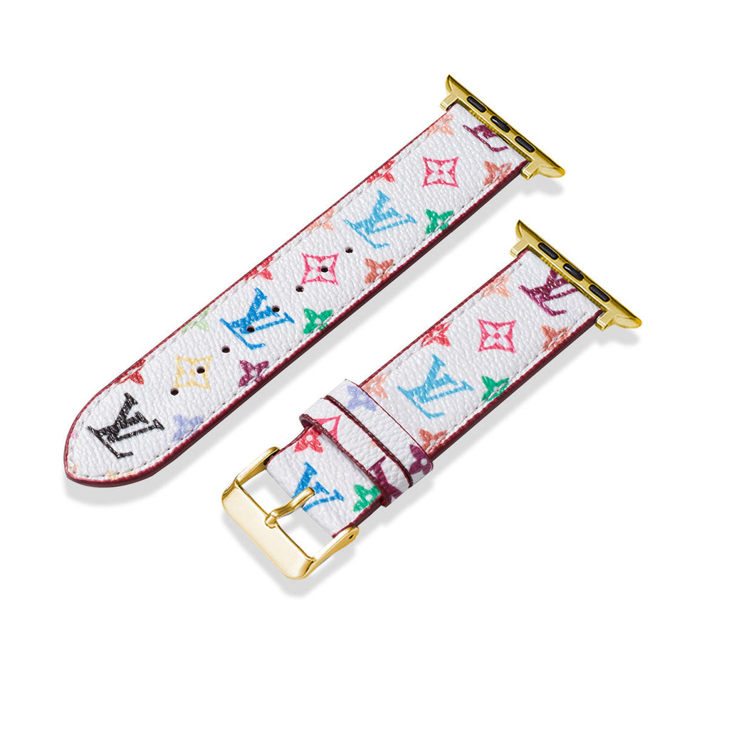 Leather Monogram Apple Watch Bands