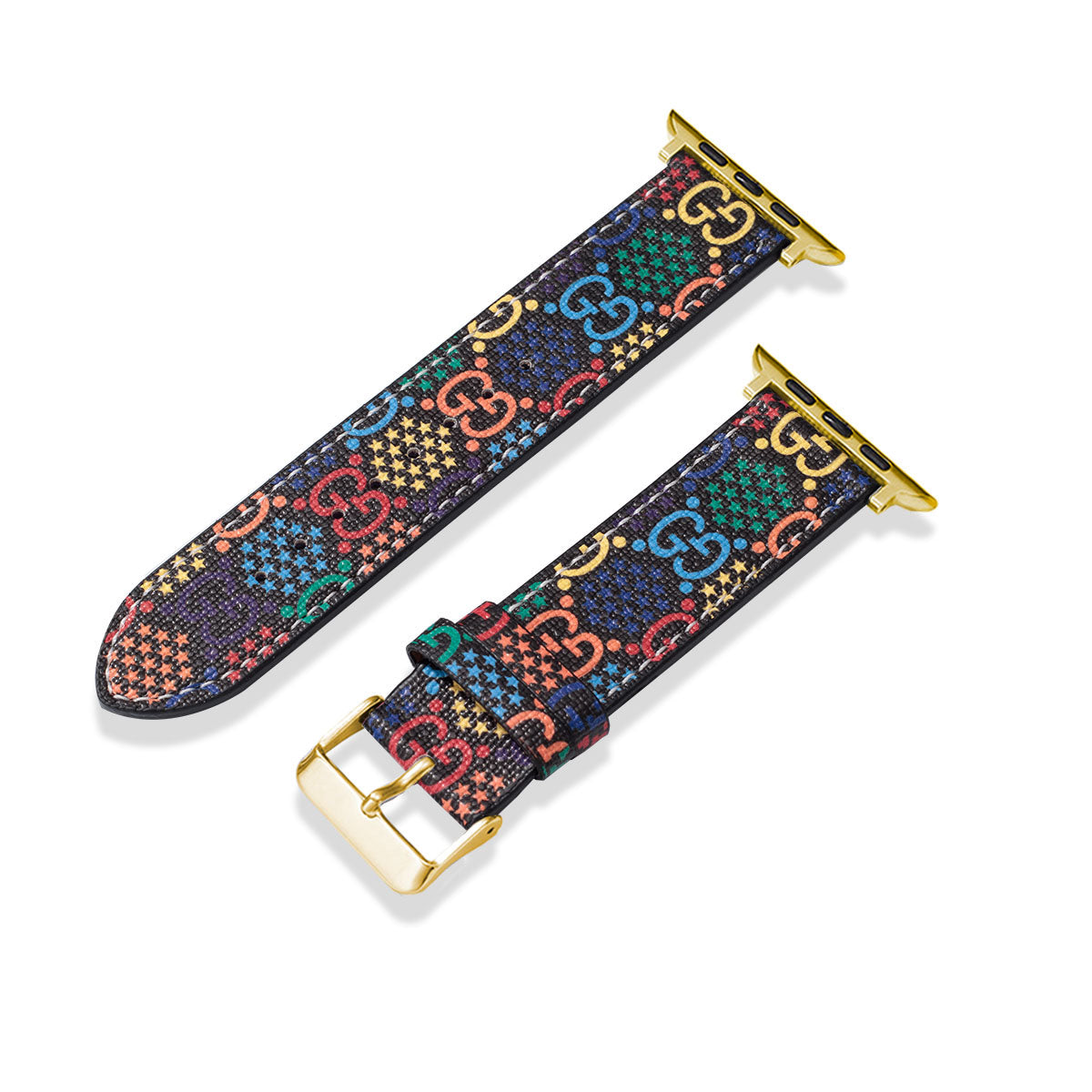 Leather Monogram Apple Watch Bands