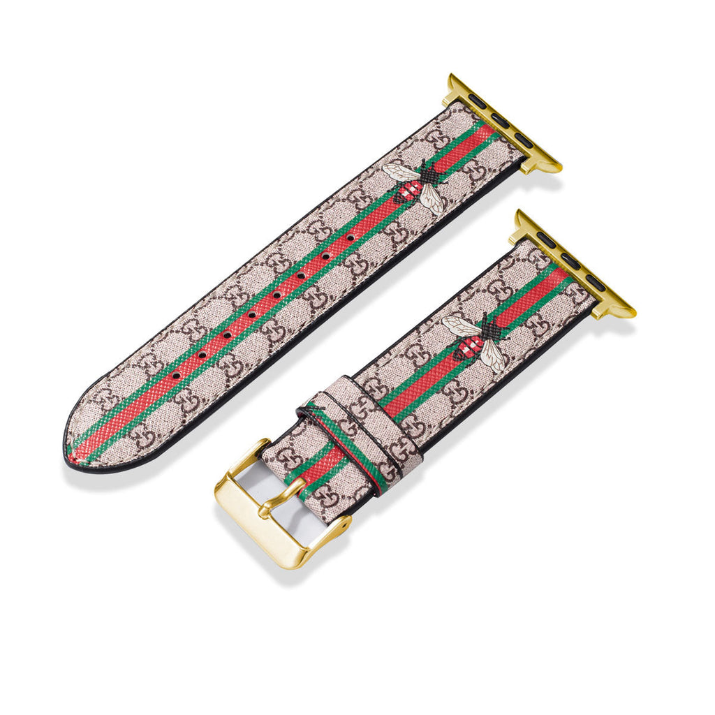 Leather Monogram Apple Watch Bands