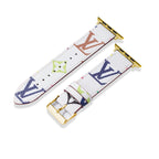 Leather Monogram Apple Watch Bands