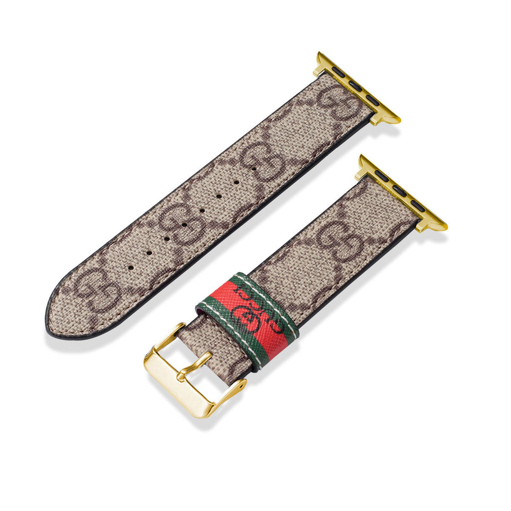 Leather Monogram Apple Watch Bands