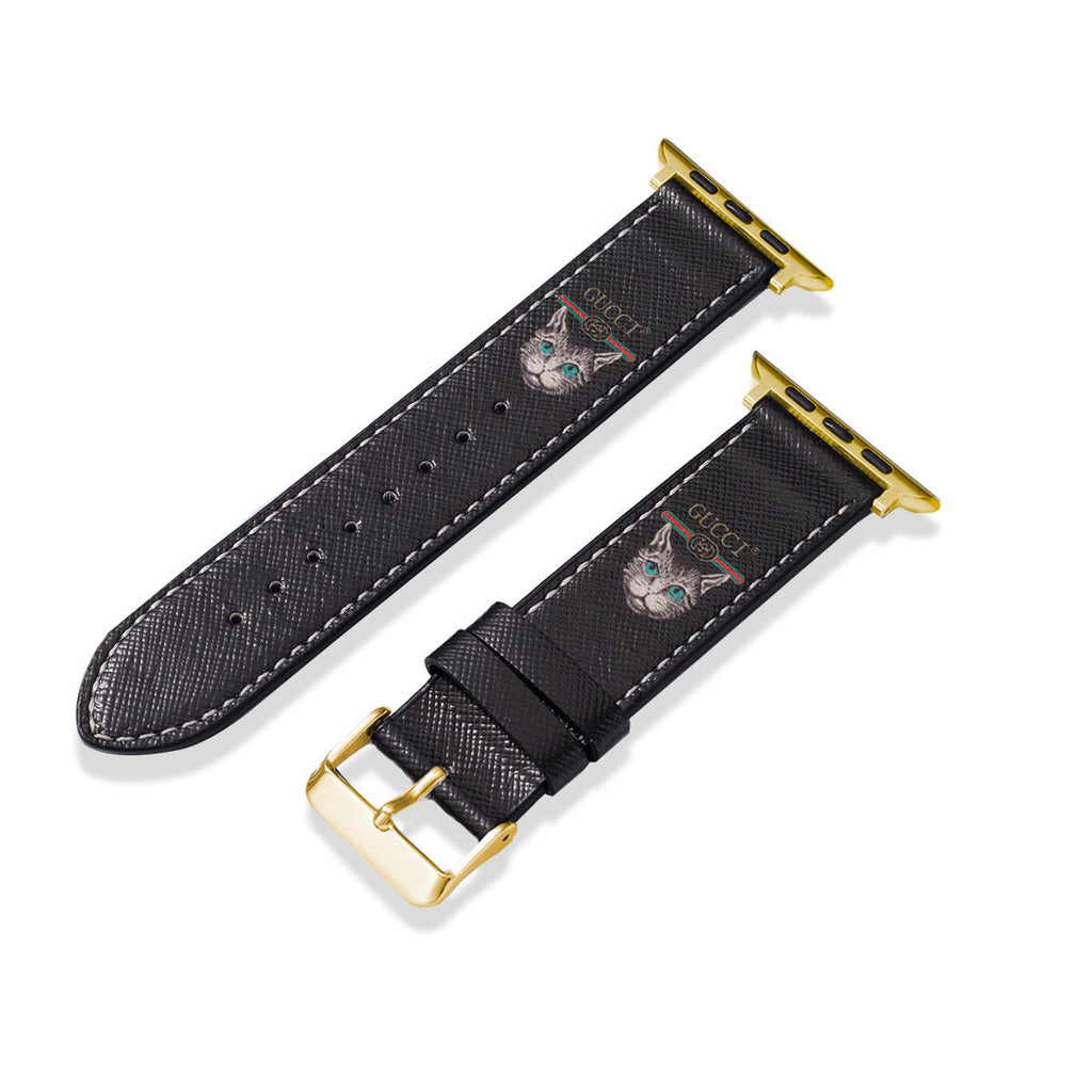 Leather Monogram Apple Watch Bands
