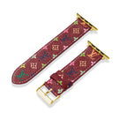Leather Monogram Apple Watch Bands