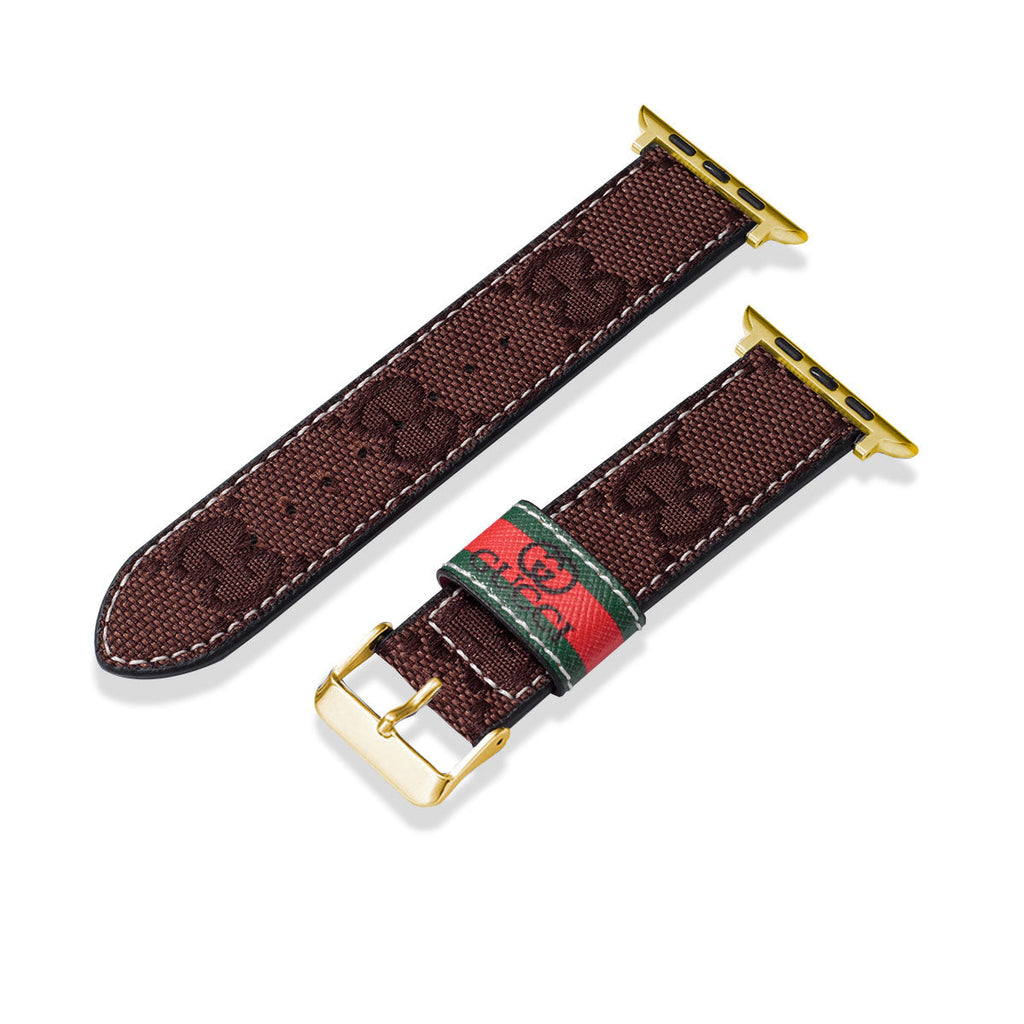 Leather Monogram Apple Watch Bands
