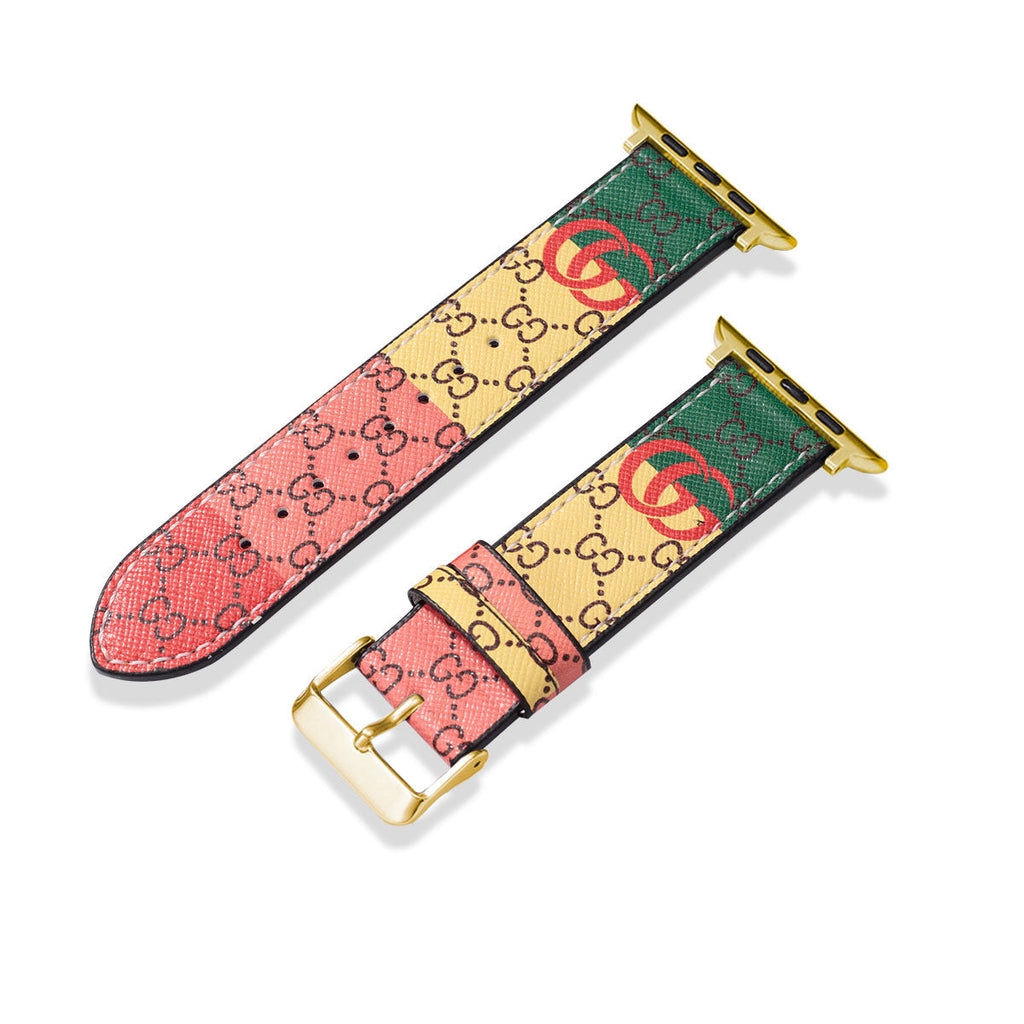 Leather Monogram Apple Watch Bands
