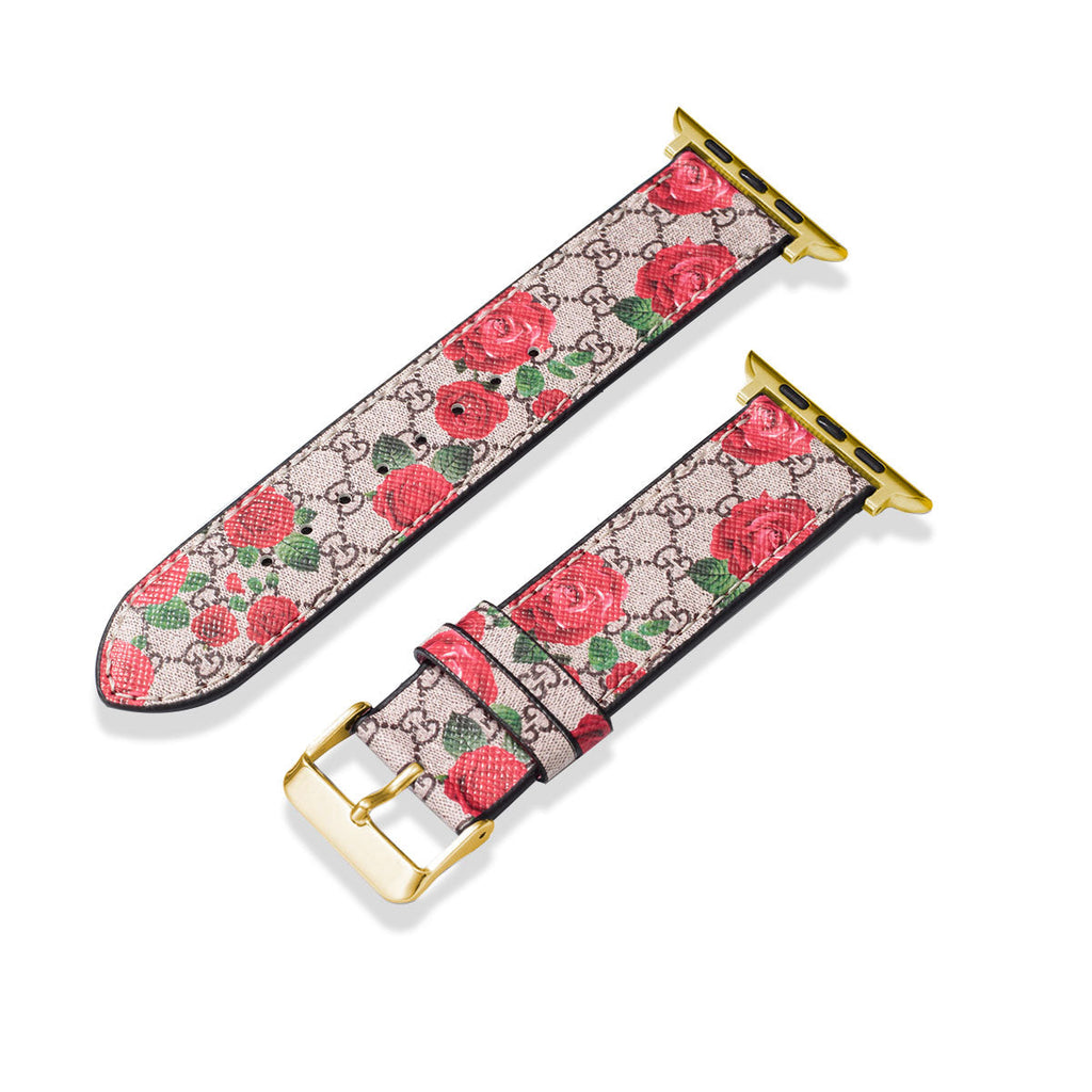 Leather Monogram Apple Watch Bands