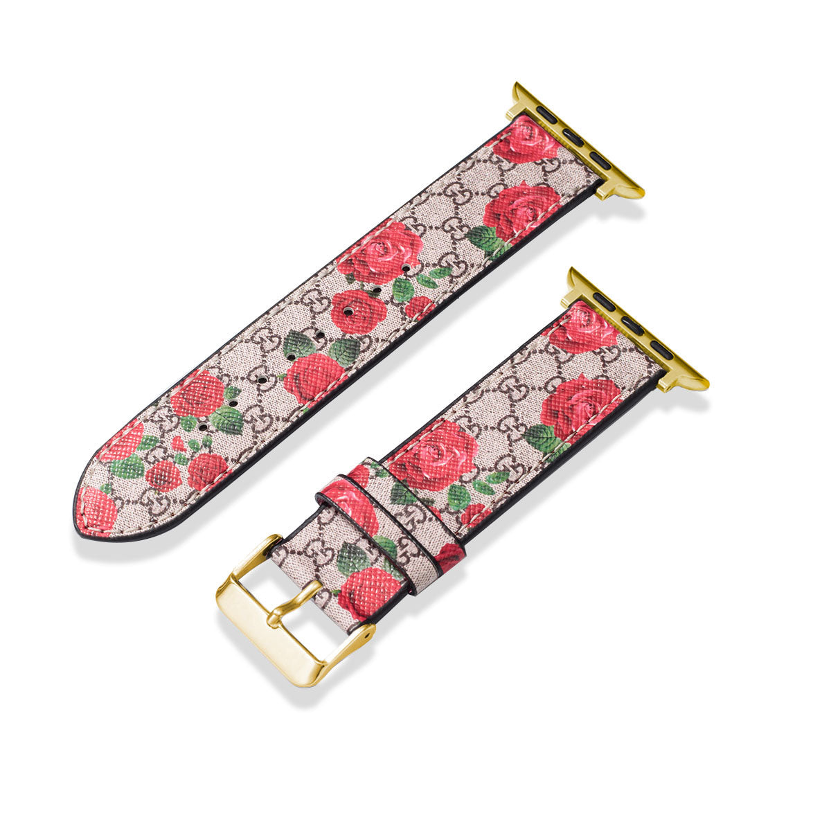 Leather Monogram Apple Watch Bands