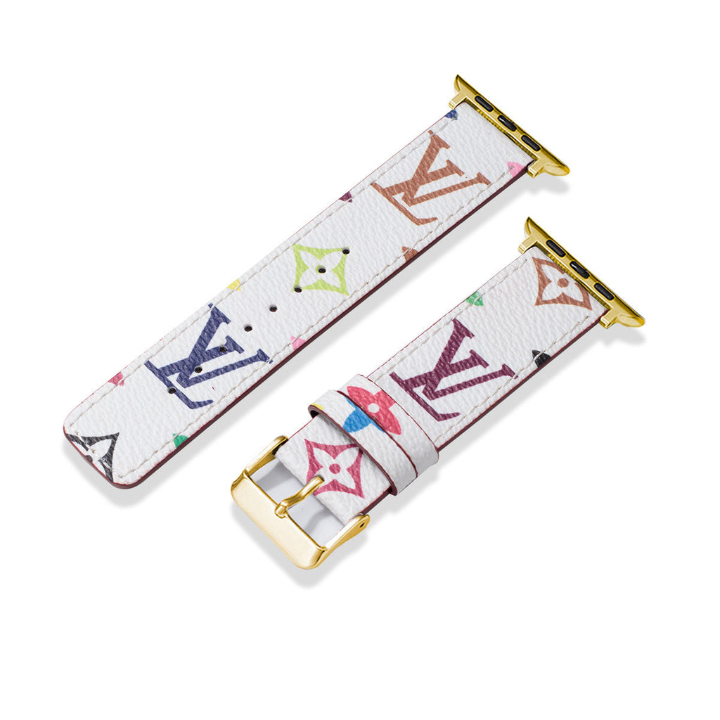 Leather Monogram Apple Watch Bands