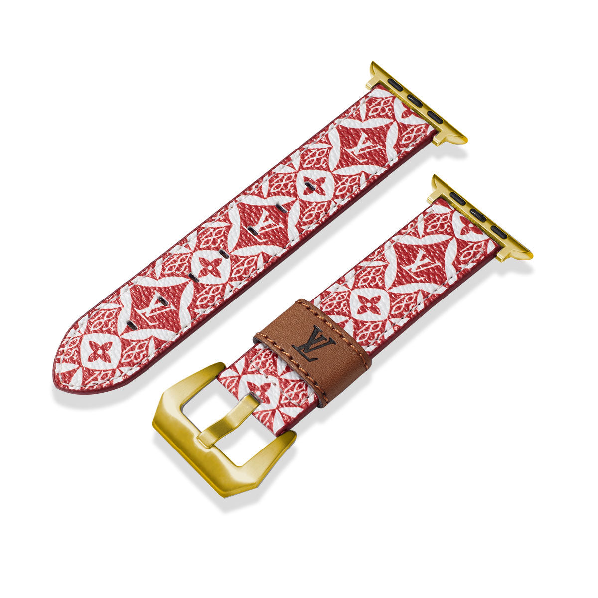 Leather Monogram Apple Watch Bands