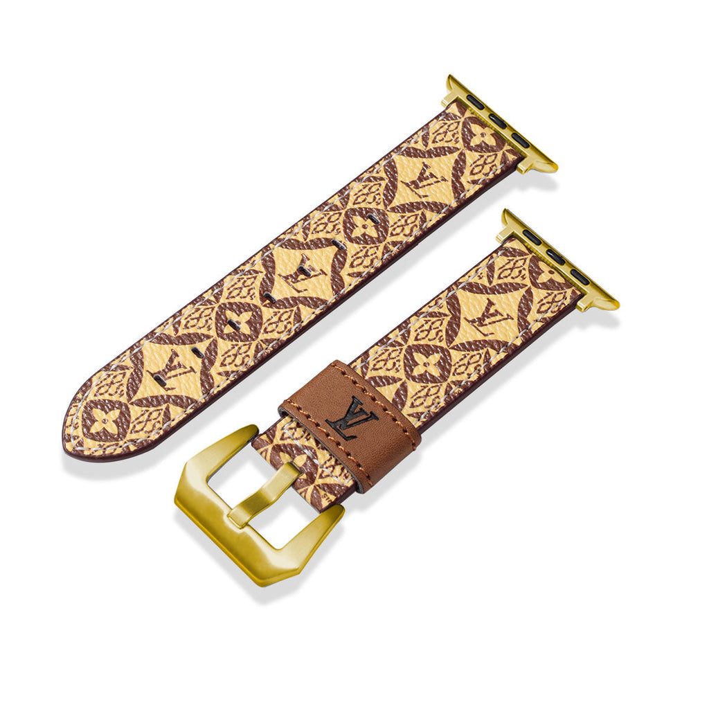 Leather Monogram Apple Watch Bands