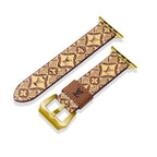 Leather Monogram Apple Watch Bands