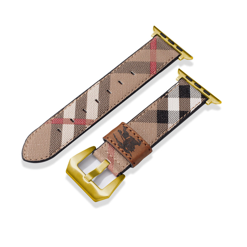 Leather Monogram Apple Watch Bands