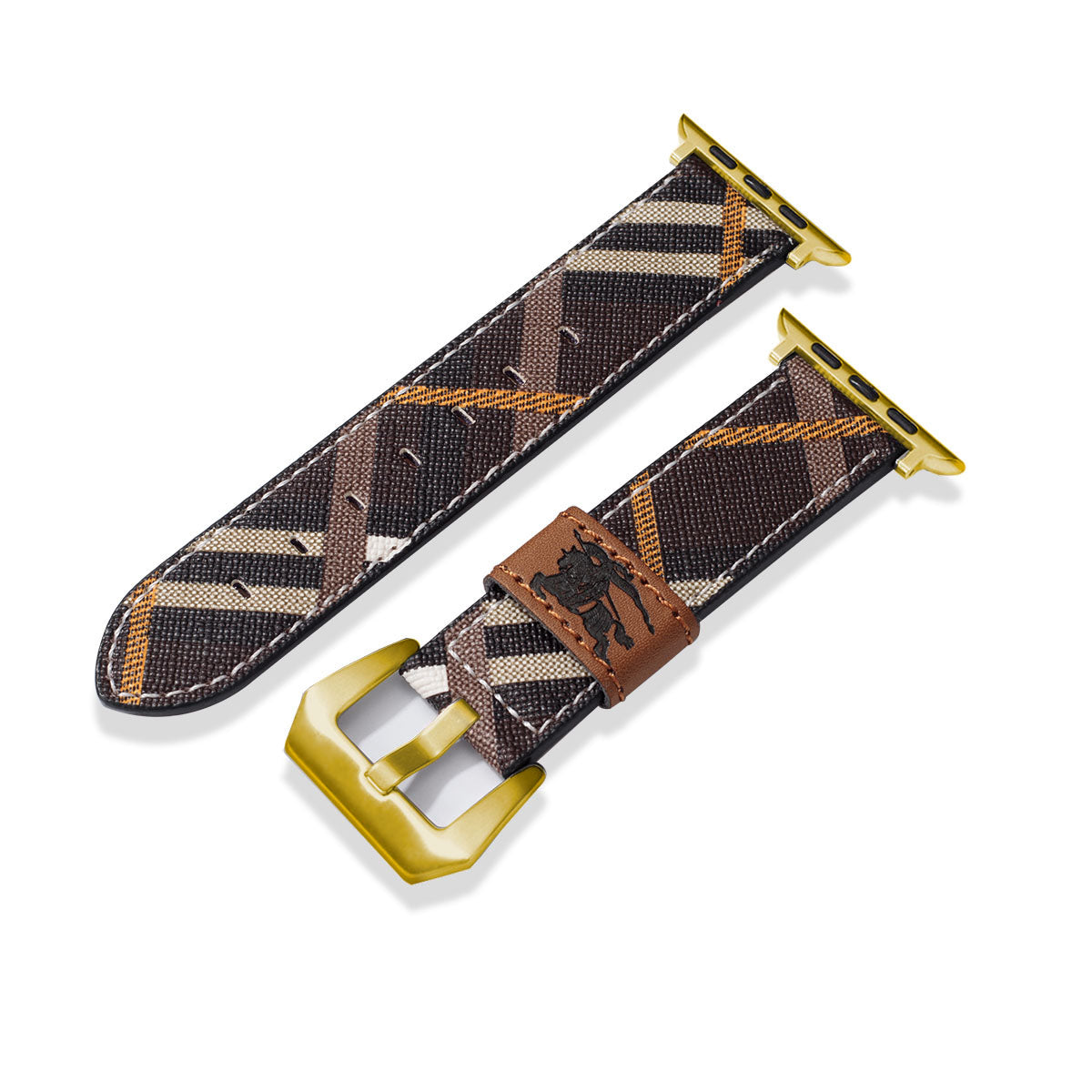 Leather Monogram Apple Watch Bands