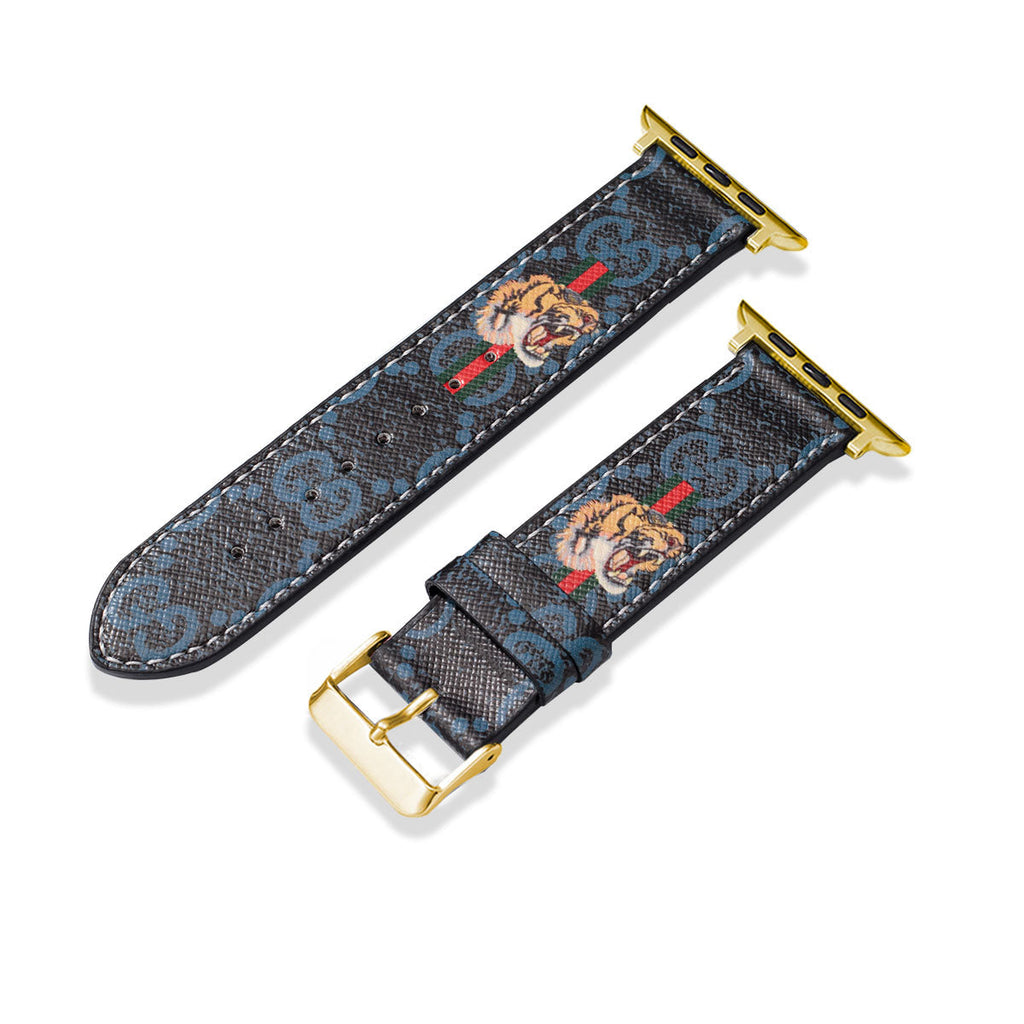 Leather Monogram Apple Watch Bands