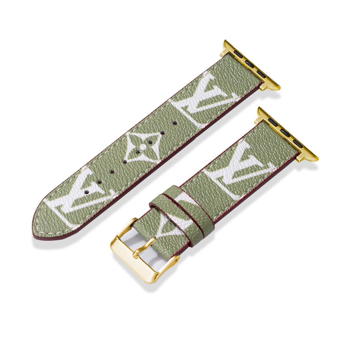 Leather Monogram Apple Watch Bands
