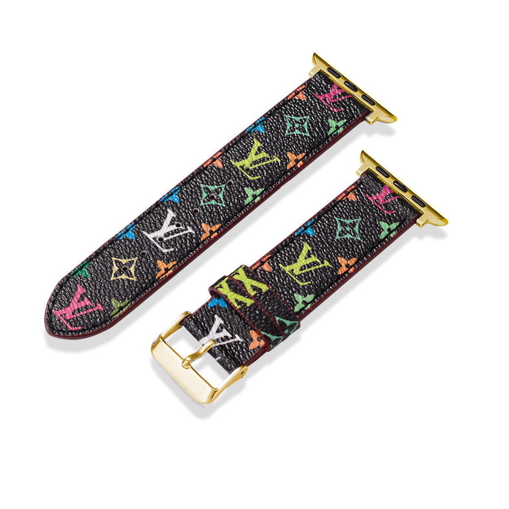 Leather Monogram Apple Watch Bands