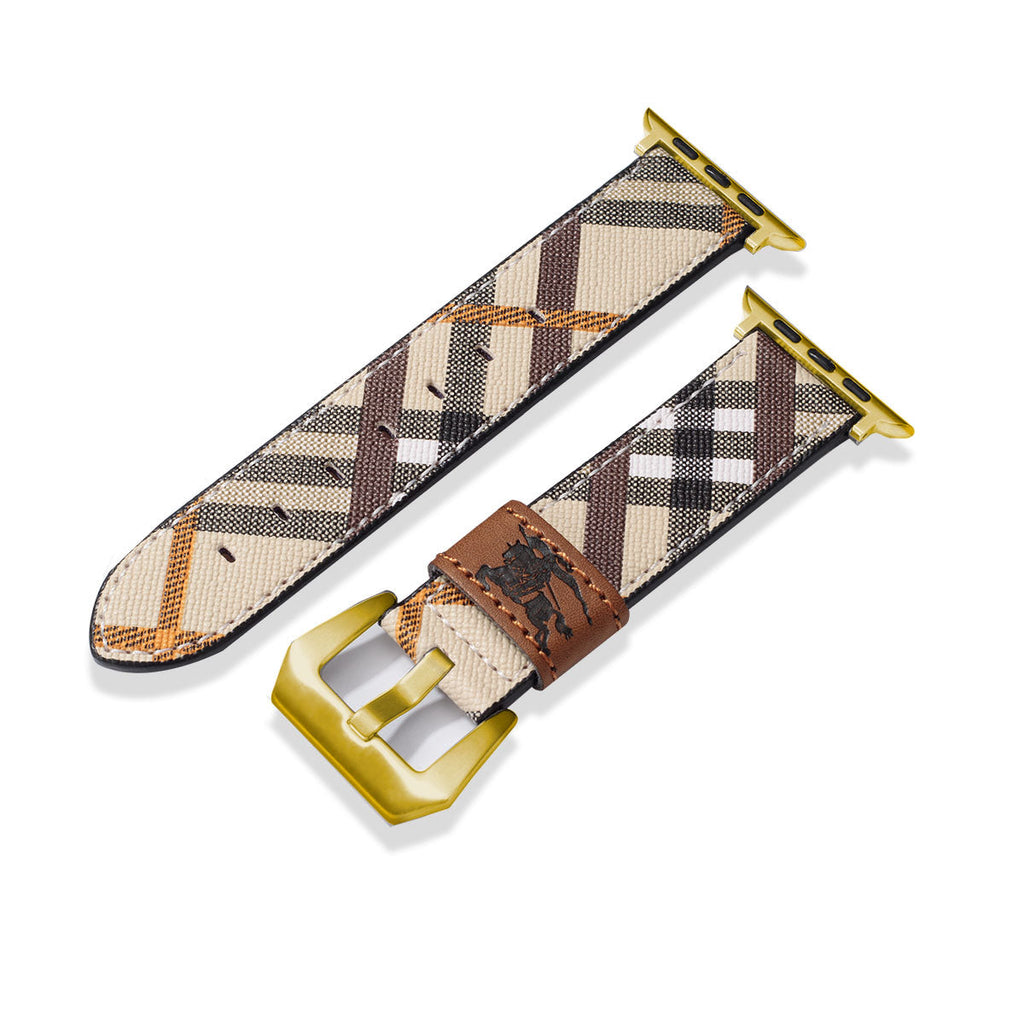 Leather Monogram Apple Watch Bands