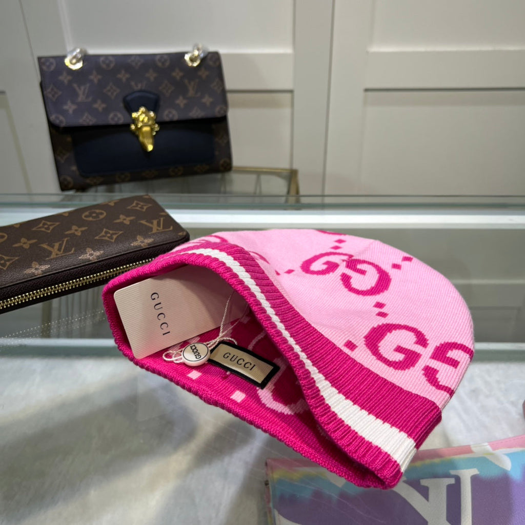 Classic GG Jacquard Wool Knit Beanie | Luxury Designer Winter Hat
