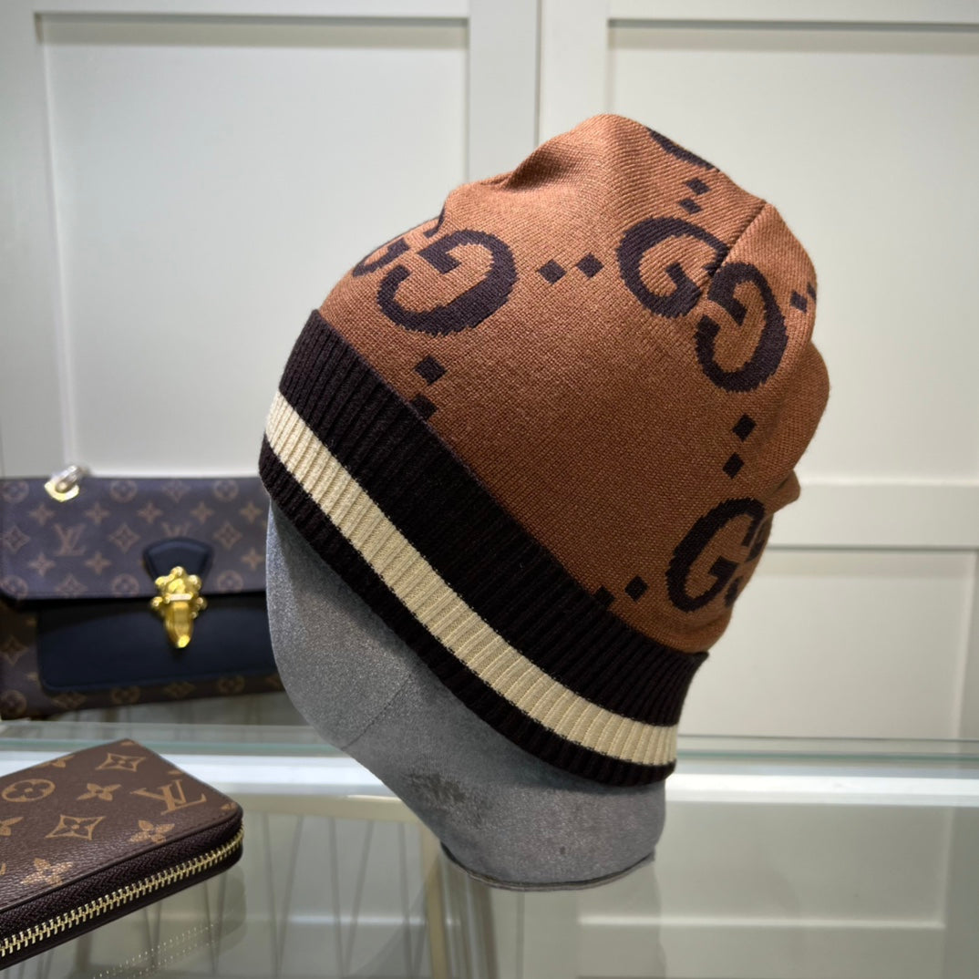 Classic GG Jacquard Wool Knit Beanie | Luxury Designer Winter Hat
