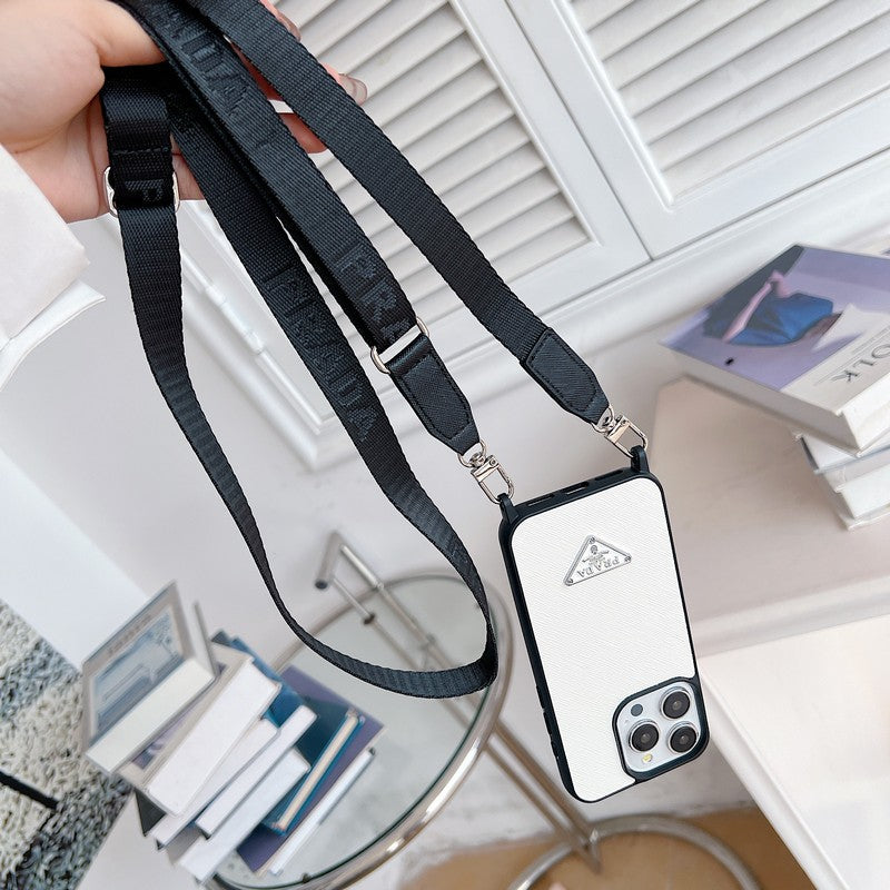 Luxus Crossbody bőr iPhone tok