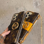 Luksusowe etui na karty CrossBody do iPhone'a