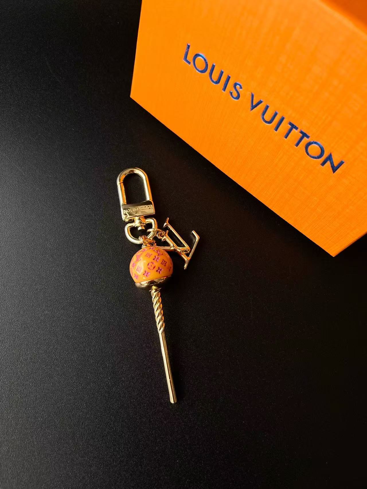 Luxury Lollipop Monogram Bag Charm Keychain